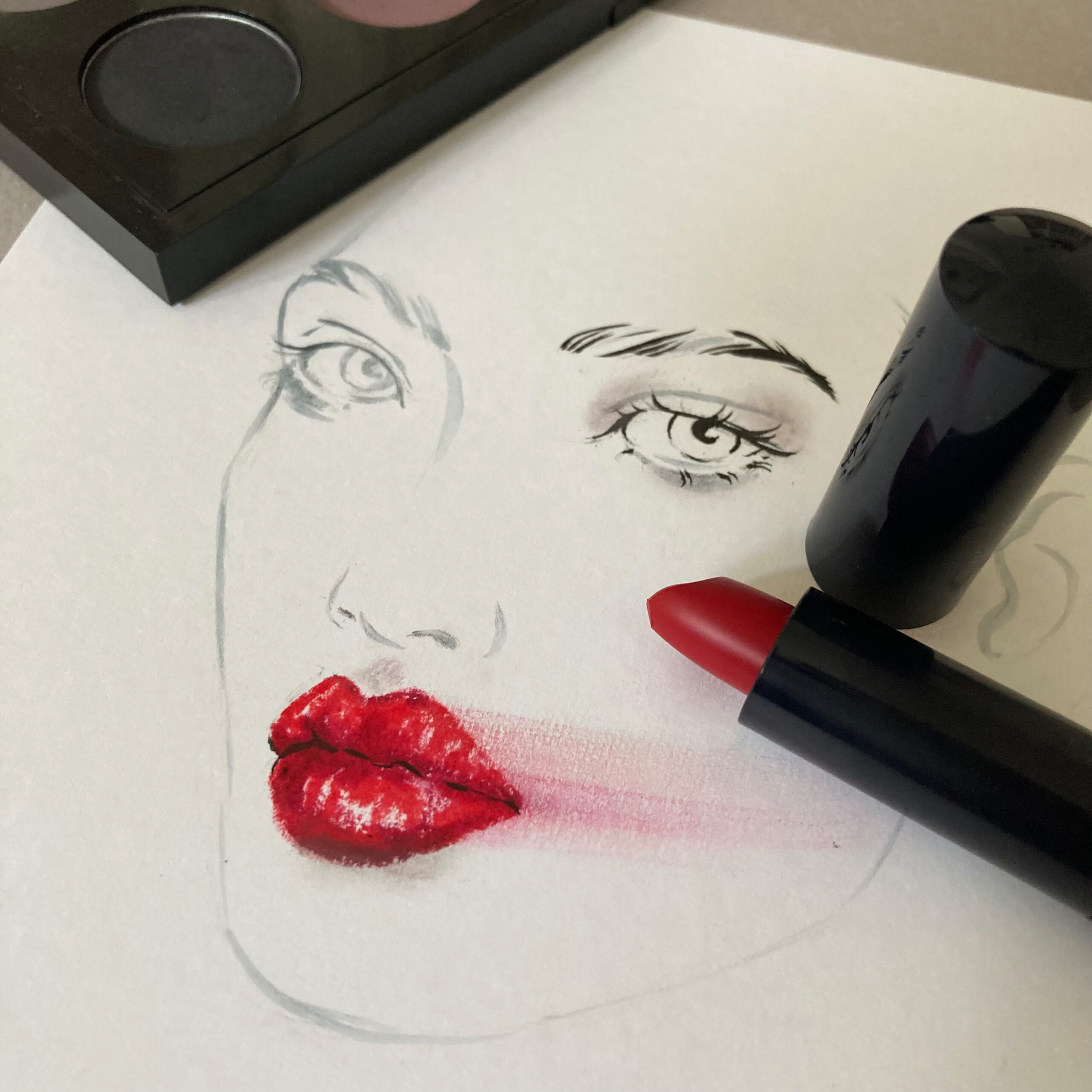 Live-Illustration mit Make-Up