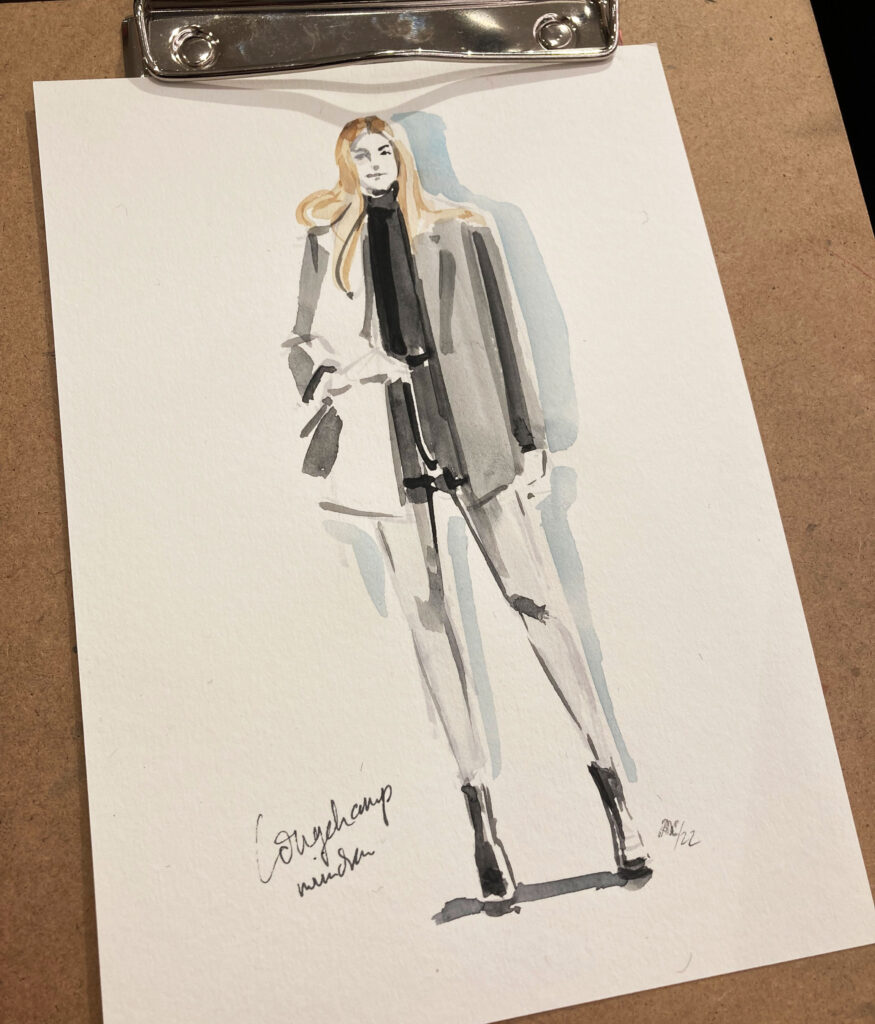Fashion Sketch auf Longchamp Event