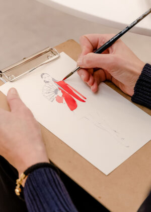 Live-Illustration bei Dior