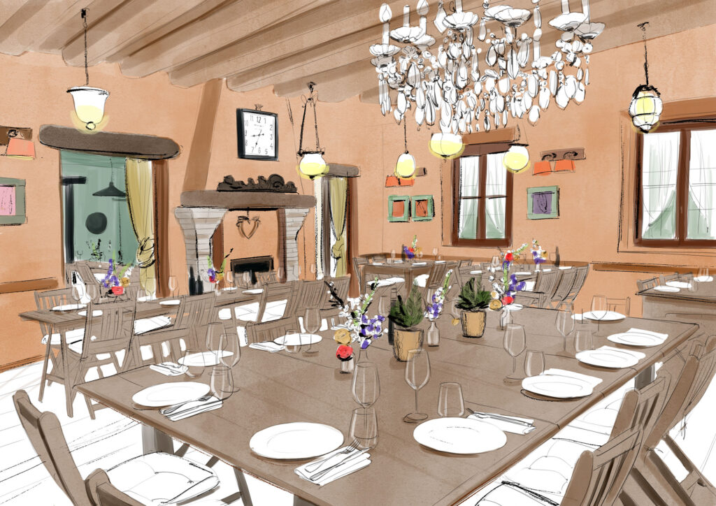Illustration Restaurant Galbuserra Bianca