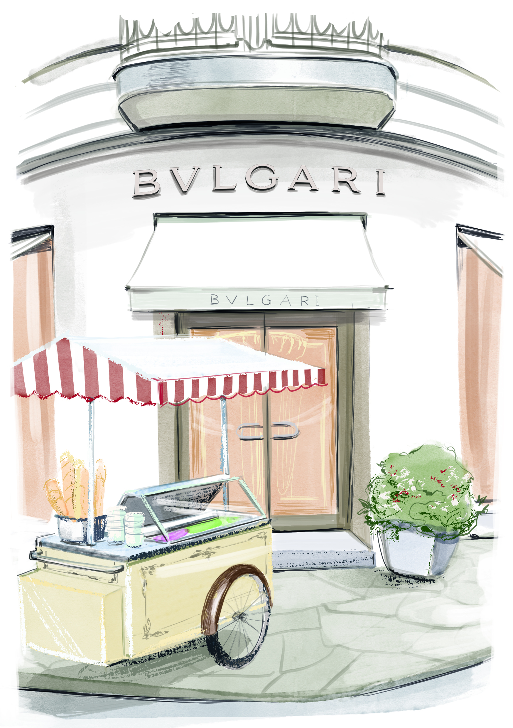 Bvlgari – Store illustrationen