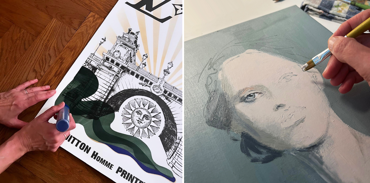 Kunst und Illustration mit Kundenlogo